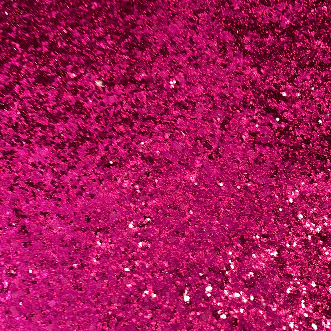 Chunky Raspberry Pink Glitter Faux Leather