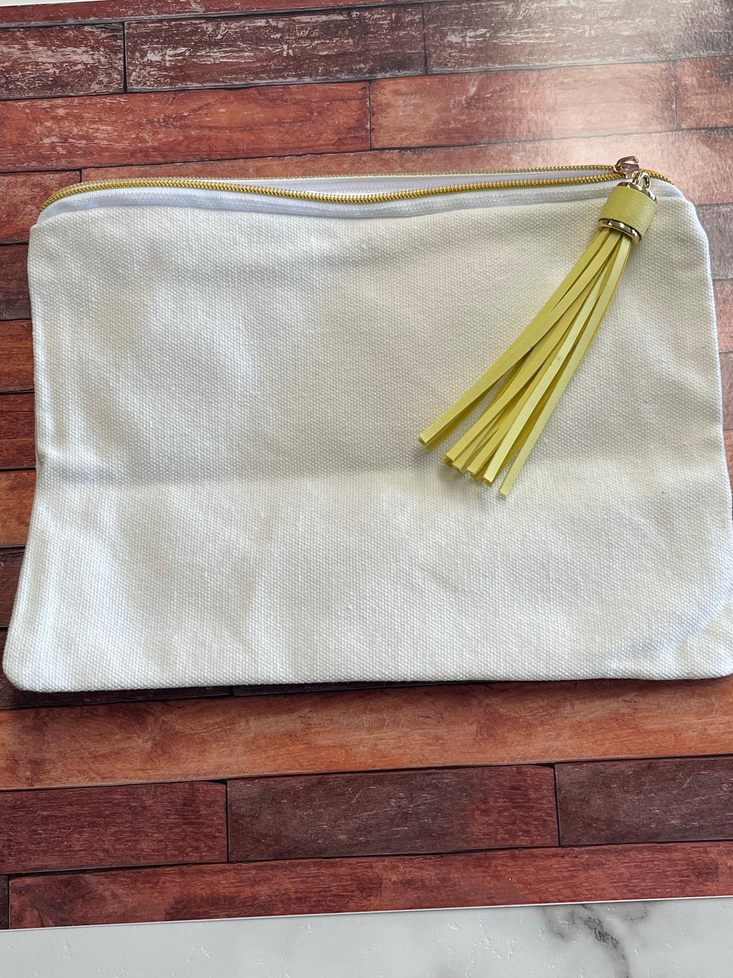 Lined Cosmetic Bag w Tassel