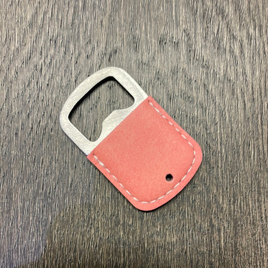 Small Keychain Sublimation Leather Bottle Opener - pink