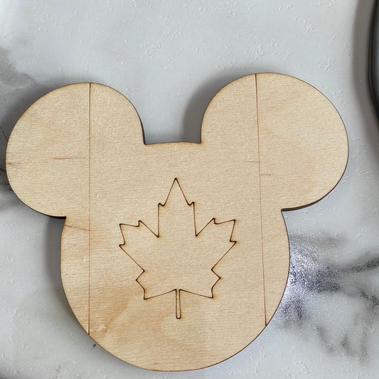 Birch Maple Leaf Mouse Head