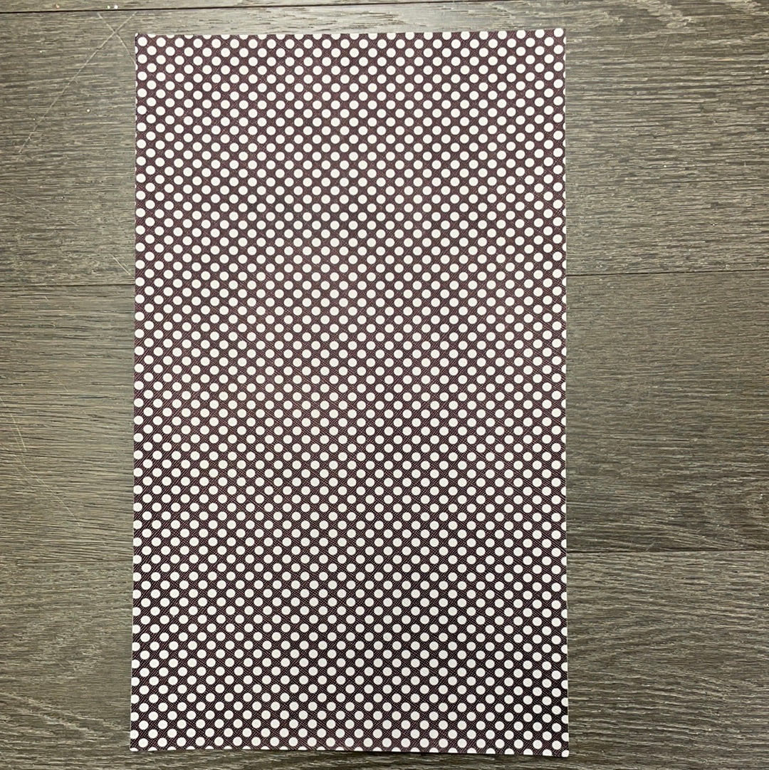 Black and white Polka Dots Faux Leather