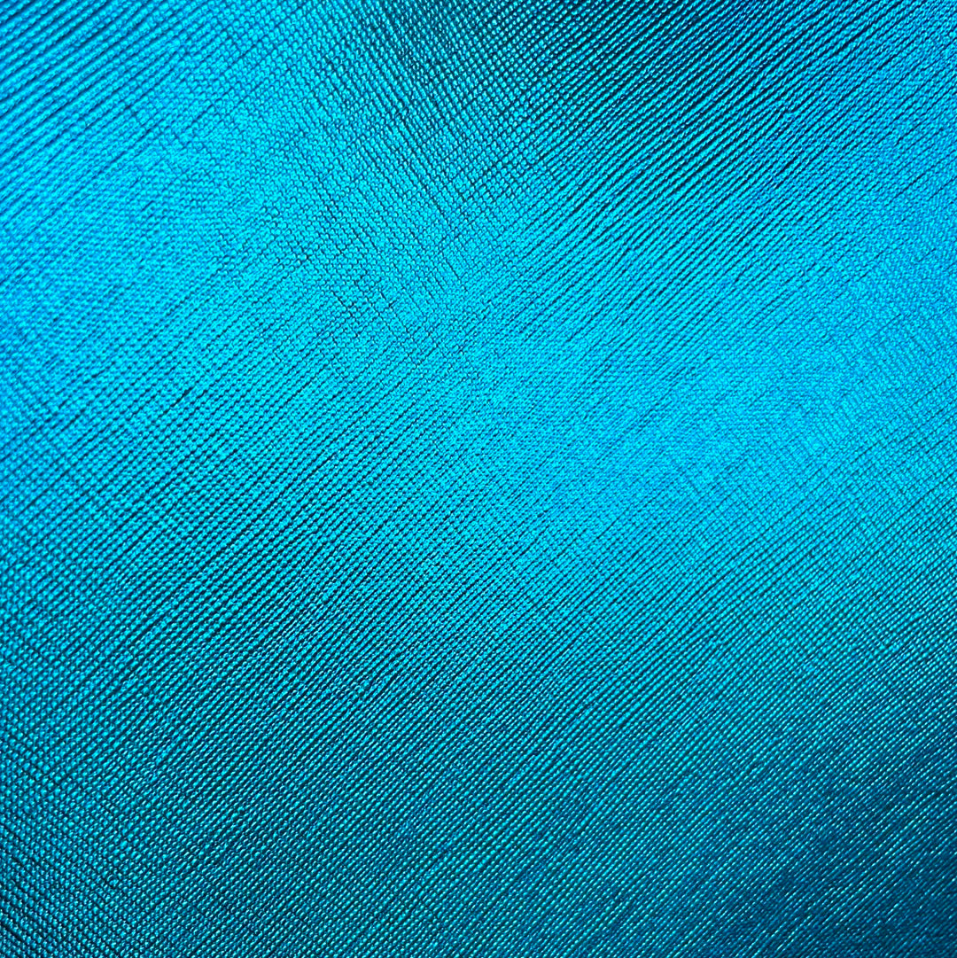 Glossy Cross Pattern Faux Leathers Teal