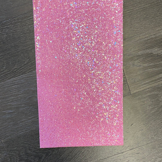 Pink Confetti Glitter Faux leather