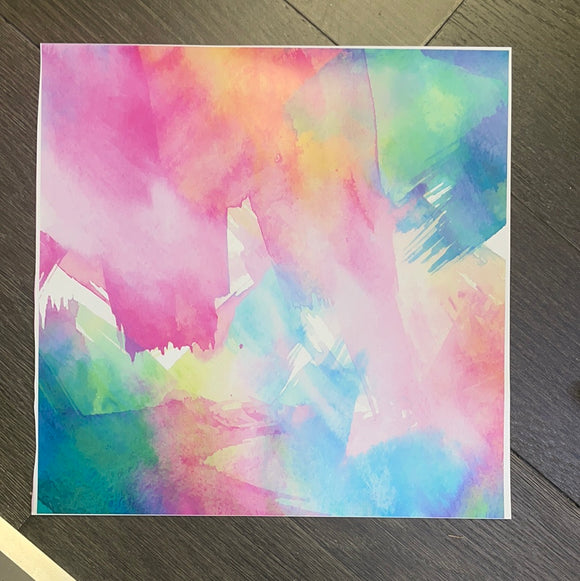 Watercolor Smear 9 Patterned Printed Vinyl