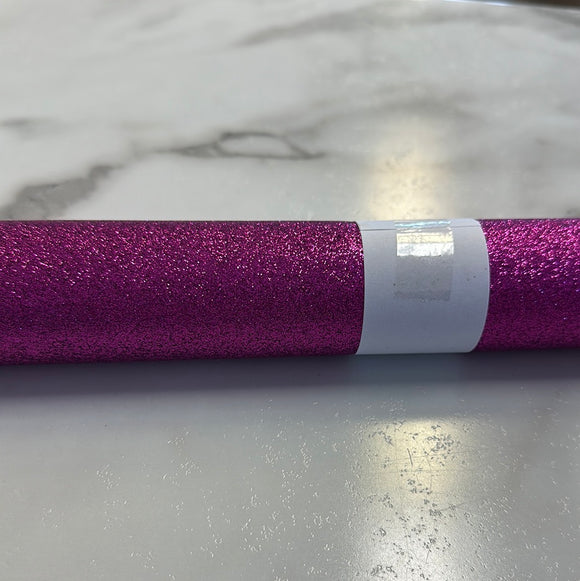 Hot Pink Glitter Faux Leather Roll