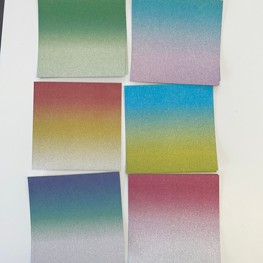 Glitter Cardstock Sampler Pack - Ombre Pastel