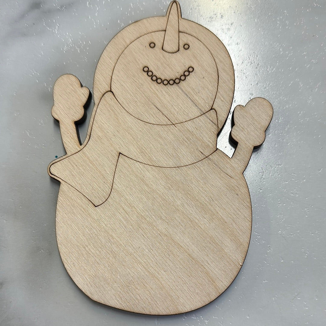 Laser cut Snowman