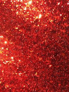 Chunky Red Glitter Faux Leather