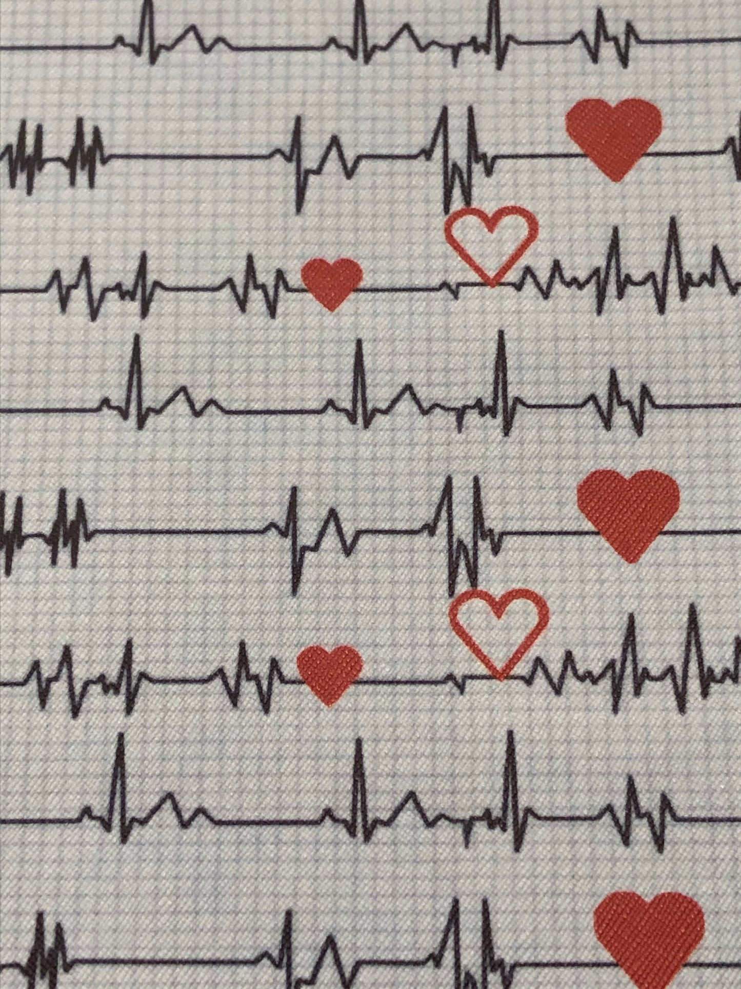 Faux Leather  - EKG Heartbeat