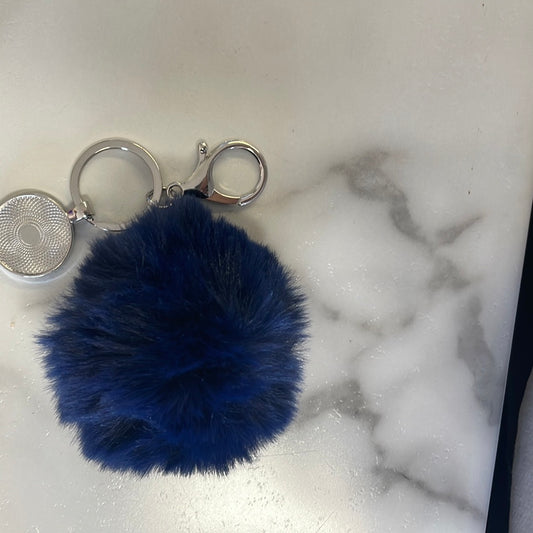 DBL sublimation pompom key chains- Midnight Blue