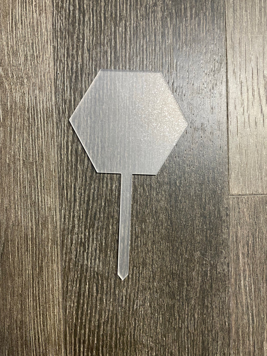 Hexagon Cake Topper Acrylic