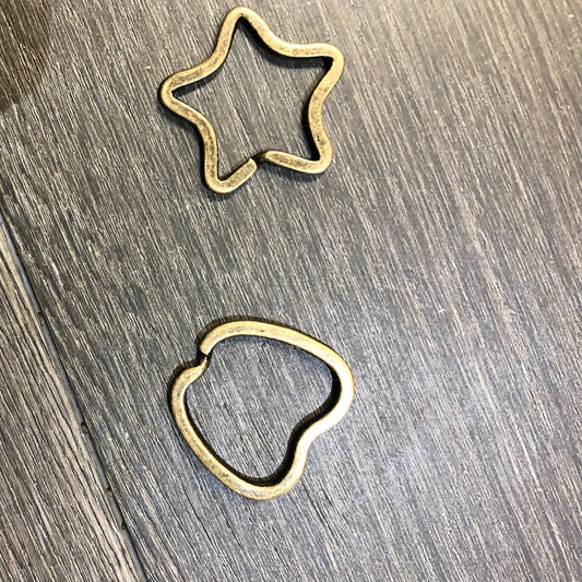 Star or Apple shaped Key Ring