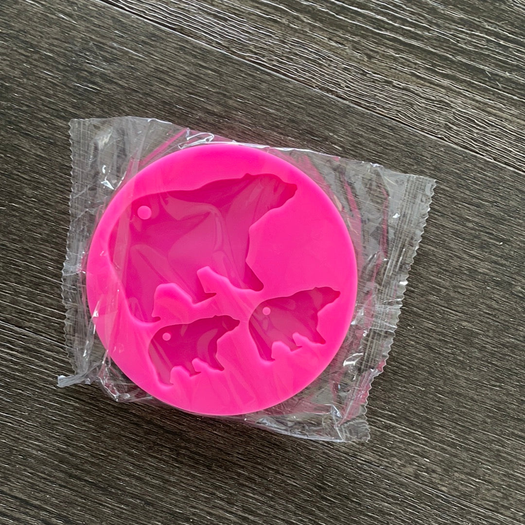 Round Bear Family Silicone Mold