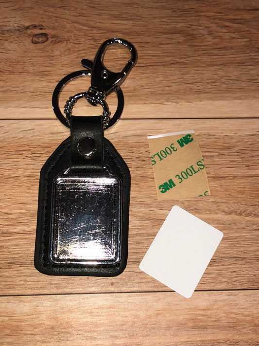 Leather Key Ring with Lobster Claw for sublimation