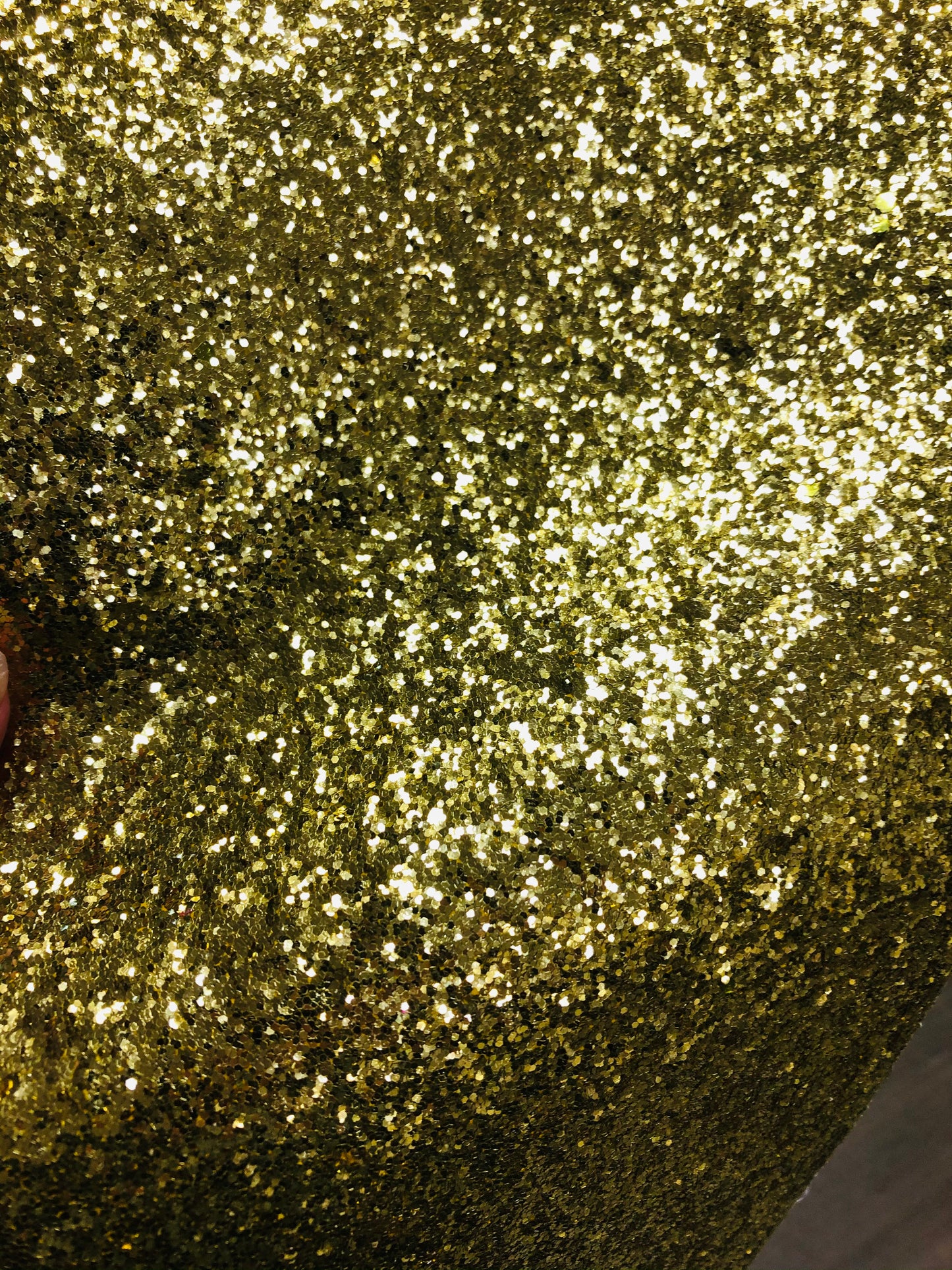 Chunky Green Gold Glitter Faux Leather