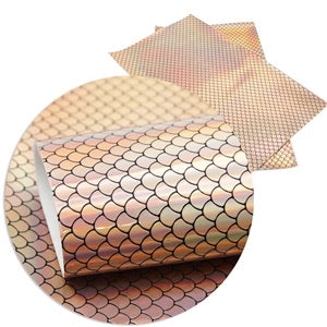Pink Mermaid Scales Faux Leather ROLL
