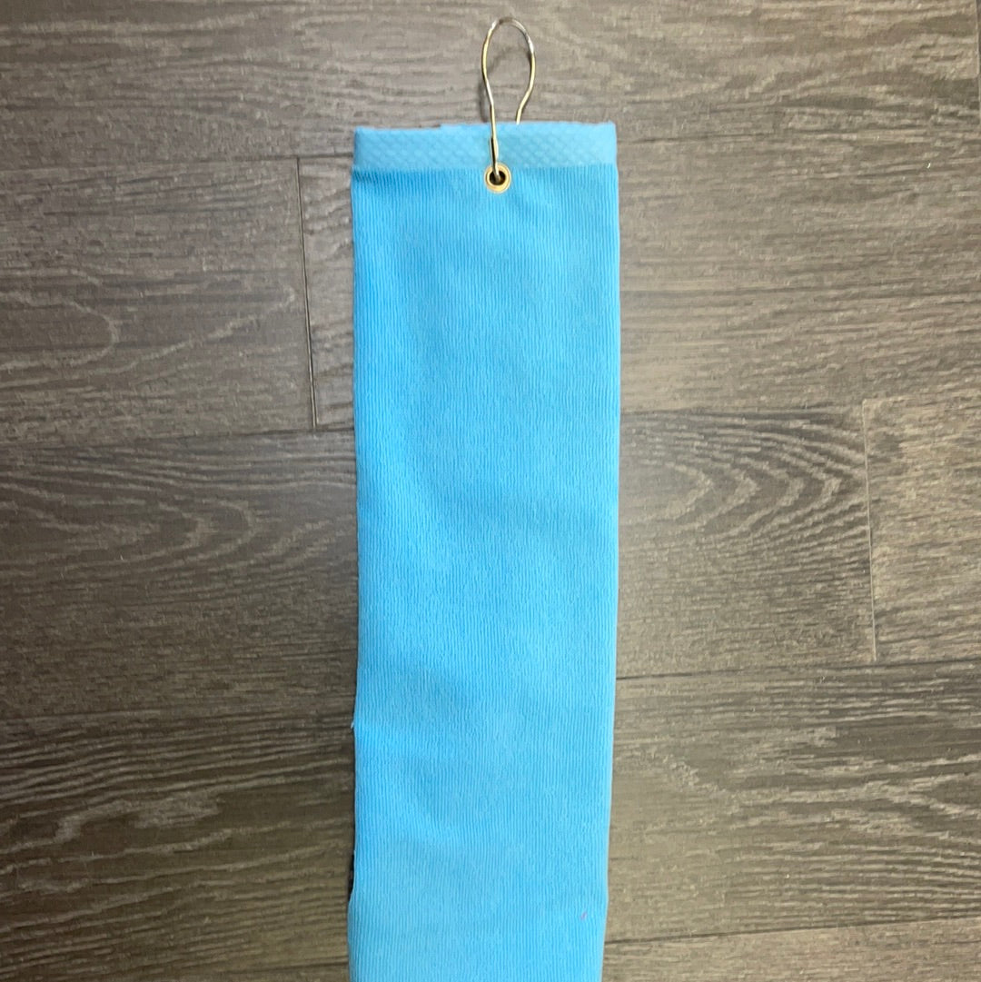 Trifold Light Blue Golf Towel
