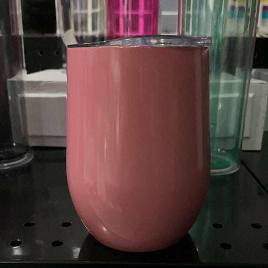 Pink Wine Tumblers with Slider Lids