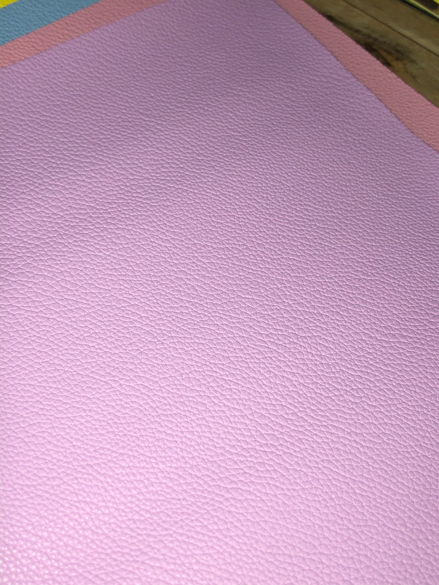 Pastel Small Litchi Faux Leather