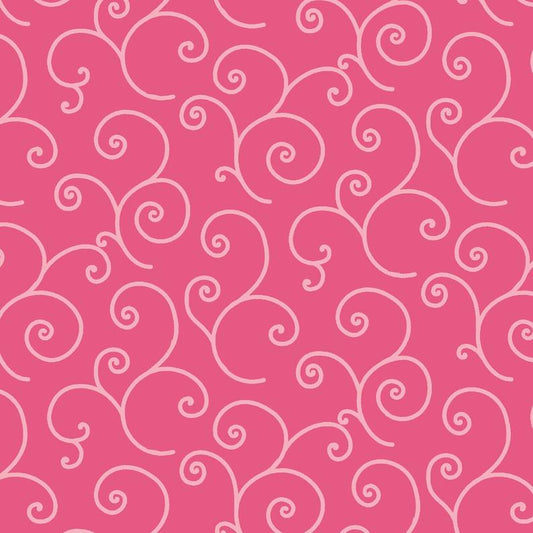 Kimberbell Scroll Pink Tonal Cotton