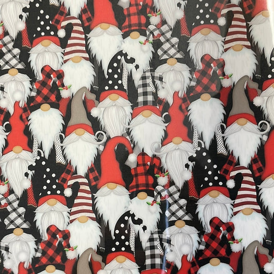 Red, Black, and White Gnome Patterned HTV