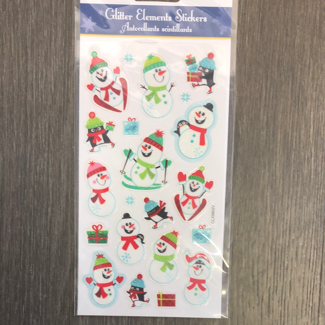 Glitter Holiday Stickers