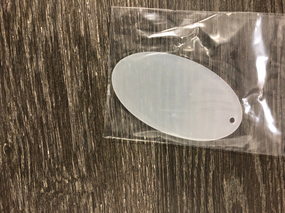 Acrylic Oval Disc with Hole for keyring