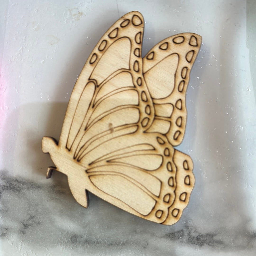 4 inch birch Butterfly