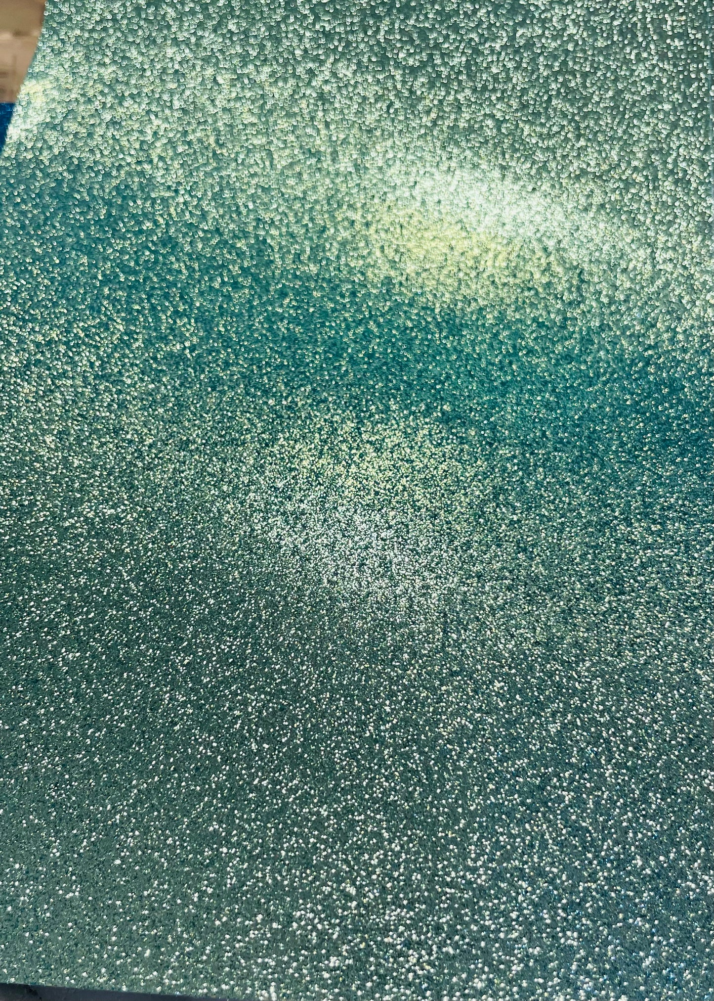 Fine PVC Glitter Sea Green Faux Leather