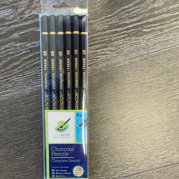 Charcoal Pencils Pack of 6