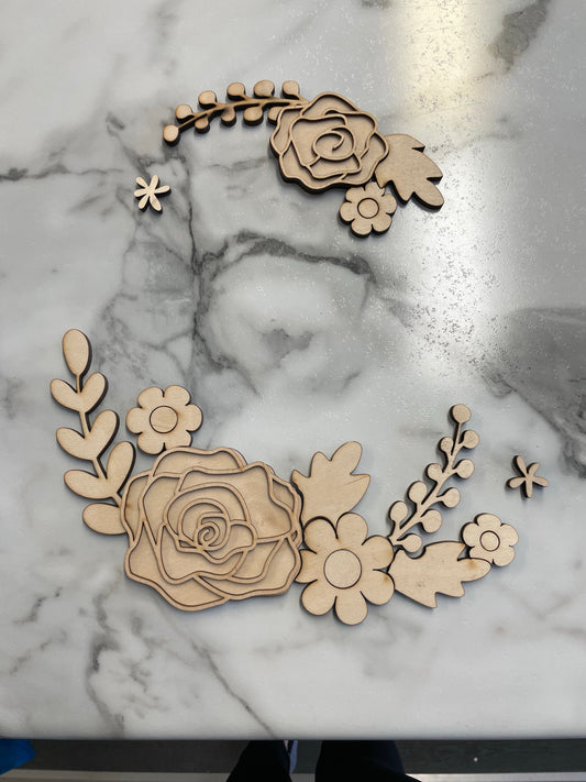 Floral Cutouts for Name Sign