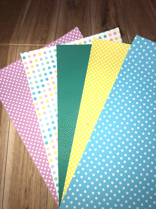 Polka Dots Faux Leather