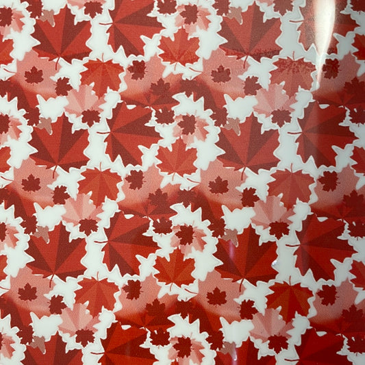 Pink n Red Maple Leaf's Patterned HTV