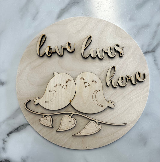 Love Lives Here Door Sign DIY