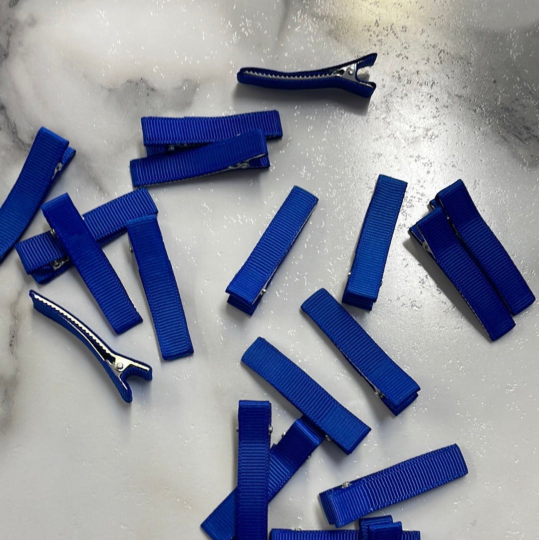 50MM Ribbon Covered Clip - Royal Blue