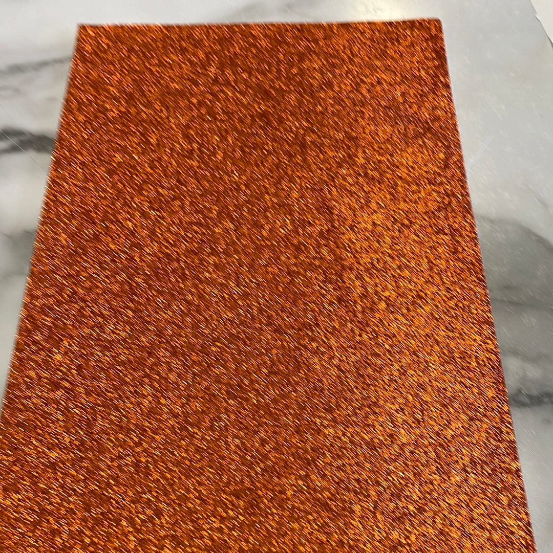 Fine PVC Glitter Faux Leather Copper