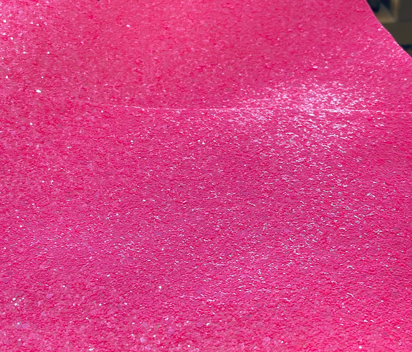 Chunky Bright Pink Glitter Faux Leather