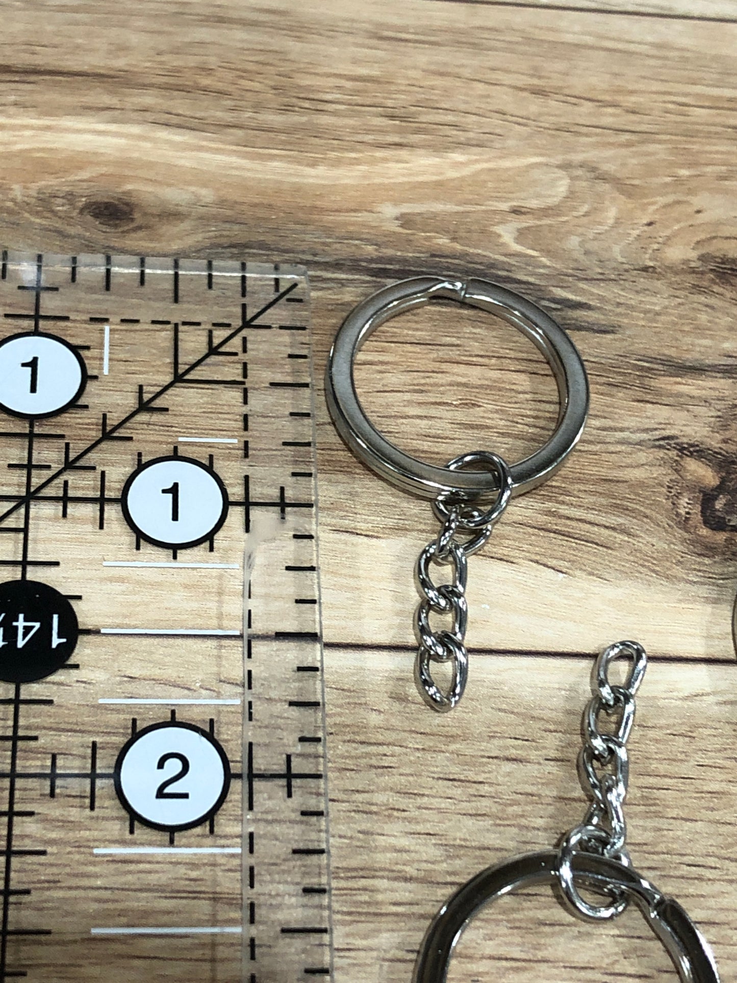 Key Ring w Chain,Jump Ring 5 pk