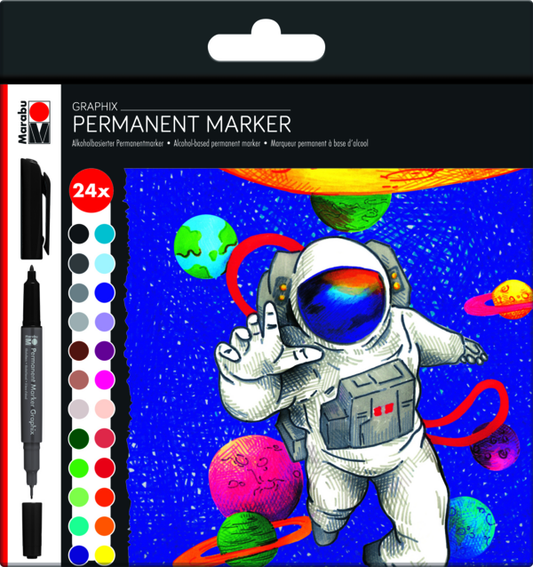 Marabou Permanent Alcohol Markers HERO OF GALAXY  24 PK