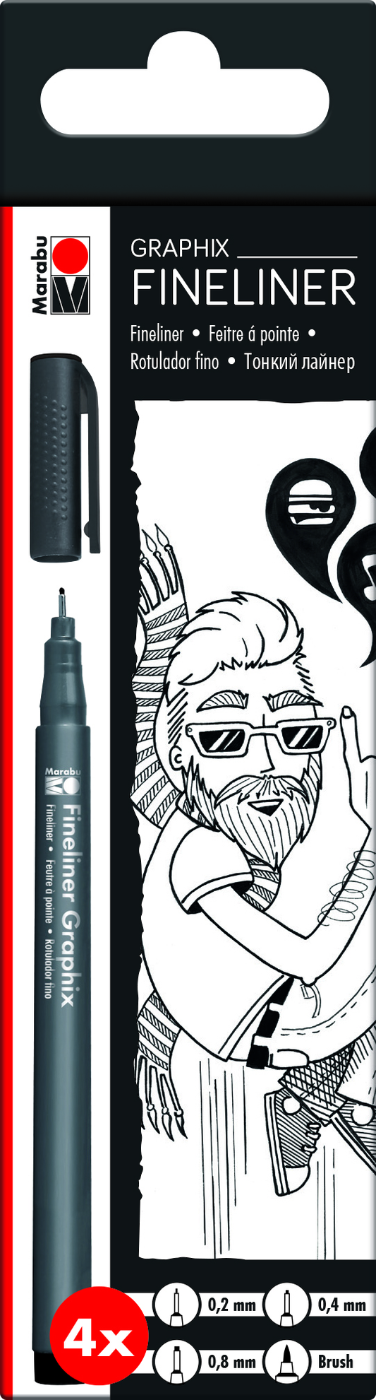 Marabu Graphix FineLiner 4PK