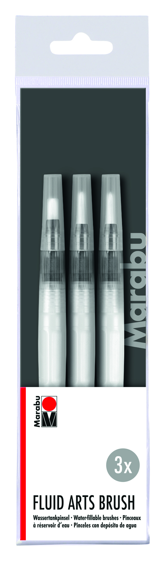 Marabu Fluid Arts Brush Set  3 PC