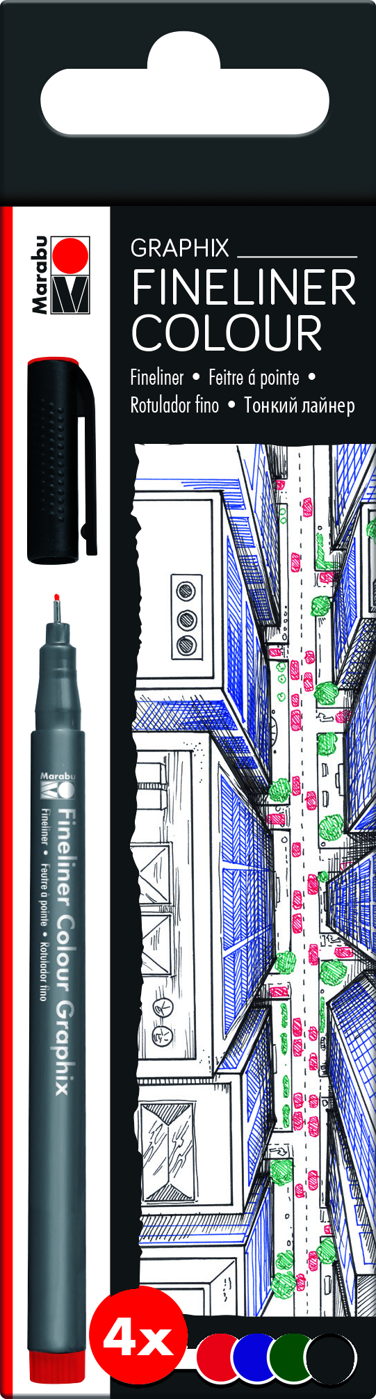 Marabu Graphix FineLiner 4PK SKYLINE