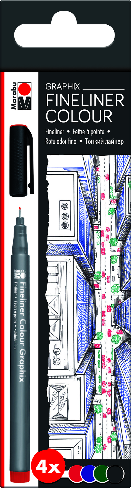 Marabu Graphix FineLiner 4PK SKYLINE