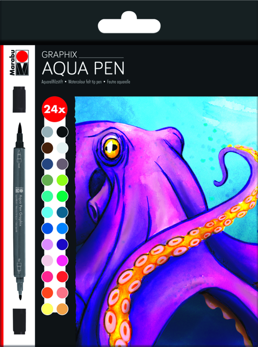 Marabu Aqua Pen Graphix 24pc  OCTOPY