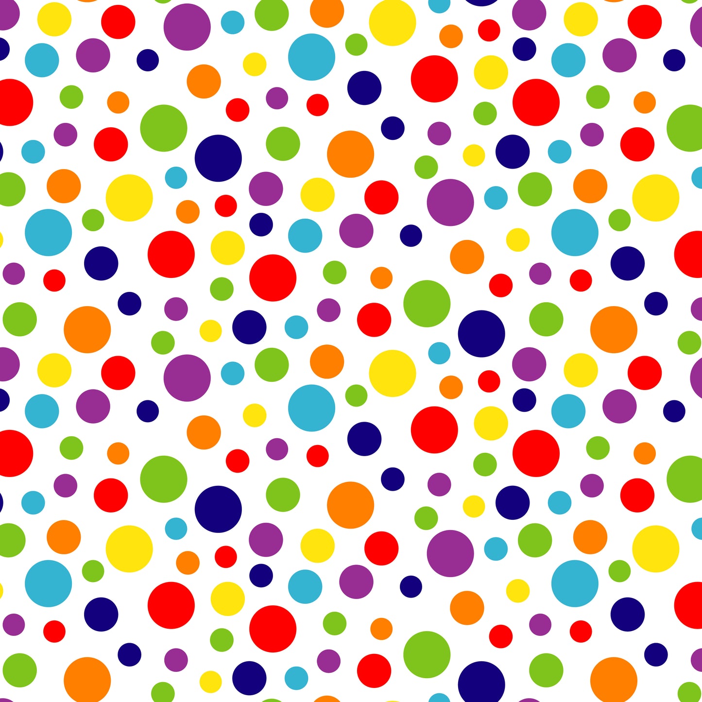 Rainbow Dots Patterned Printed Vinyl